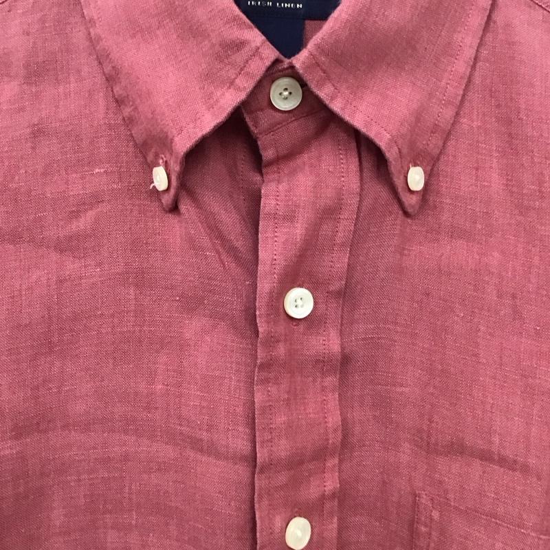 ブルックスブラザーズ BROOKS BROTHERS シャツ、ブラウス 半袖 ボタンダウンシャツ M 無地 桃 / ピンク /  メンズ USED 古着 中古 10131432