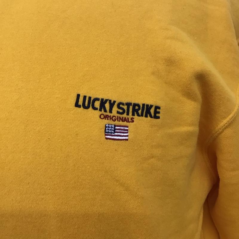 古着 USED トレーナー 長袖 LUCKY STRIKE スウェット M ロゴ、文字 橙 / オレンジ /  メンズ USED 古着 中古 10112935