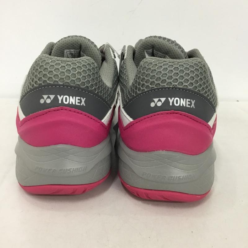 ヨネックス YONEX スニーカー スニーカー SHT103 テニスシューズ パワークッション103 箱有 24cm 24.0cm ロゴ、文字 白 / ホワイト / X 灰 / グレー / X 桃 / ピンク /  レディース USED 古着 中古 10147955