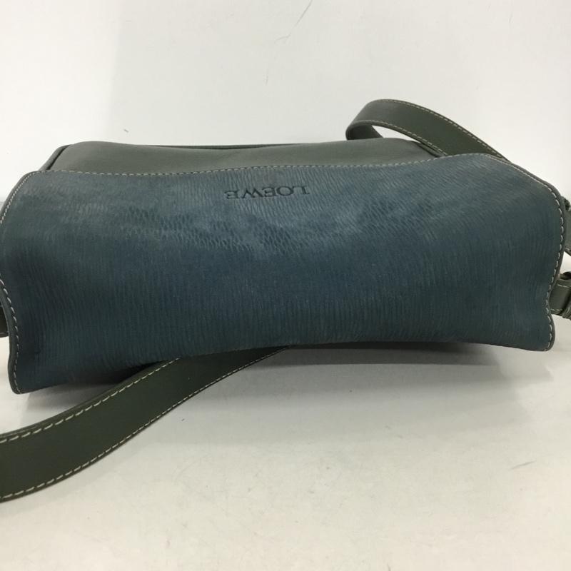 ロエベ LOEWE ショルダーバッグ ショルダーバッグ ベラスケス バイカラー ロゴ、文字 緑 / グリーン / X 青 / ブルー /  レディース USED 古着 中古 10147451