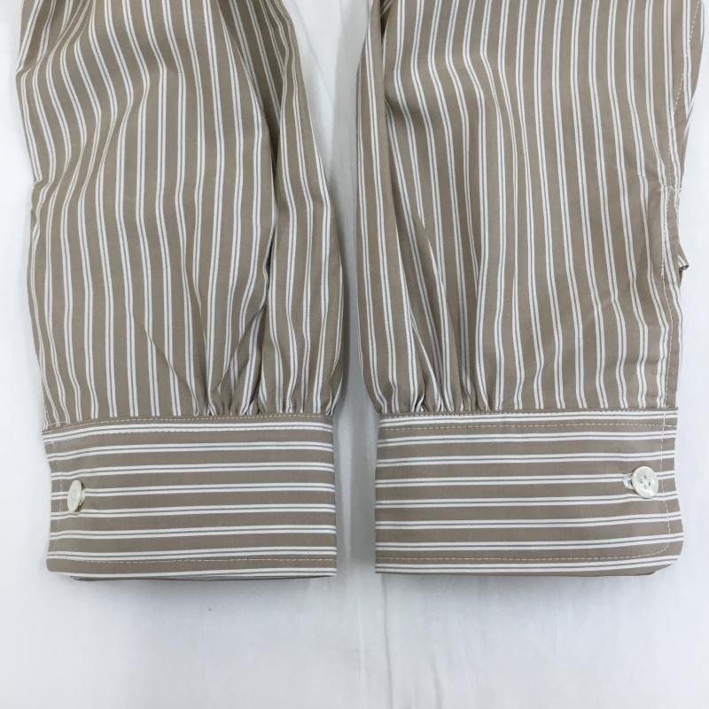 ニードルス Needles シャツ、ブラウス 長袖 ストライプシャツ　PU256 M ストライプ 茶 / ブラウン /  メンズ USED 古着 中古 10127271