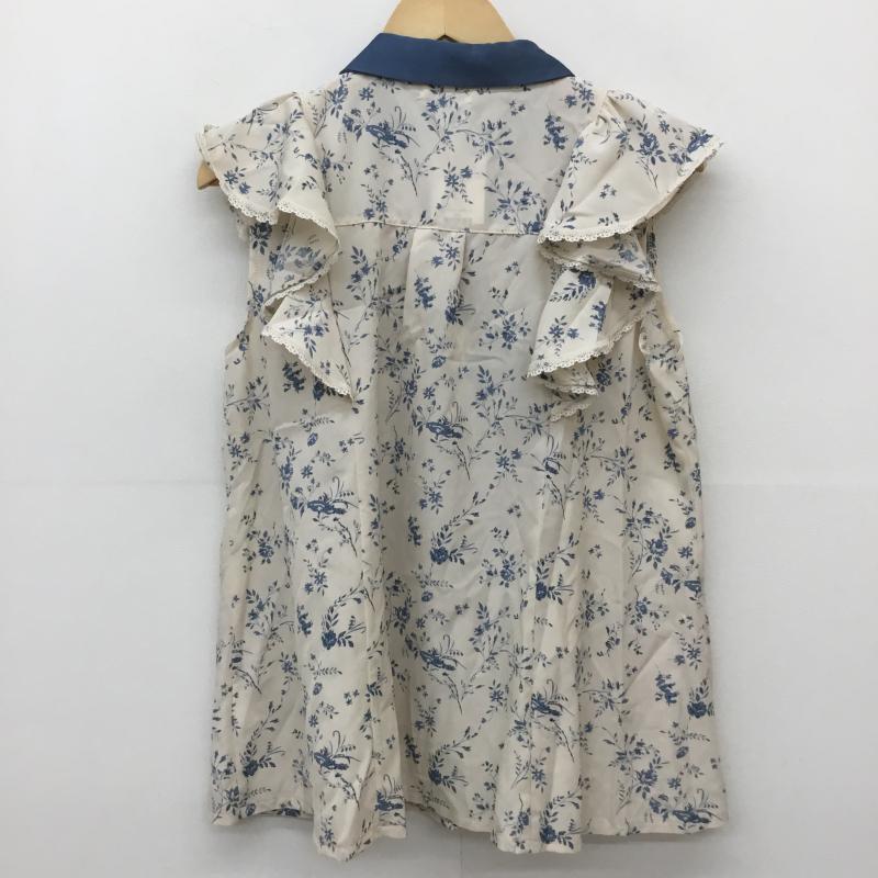 アクシーズファム axes femme シャツ、ブラウス 半袖 M 花柄 白 / ホワイト /  レディース USED 古着 中古 10134395