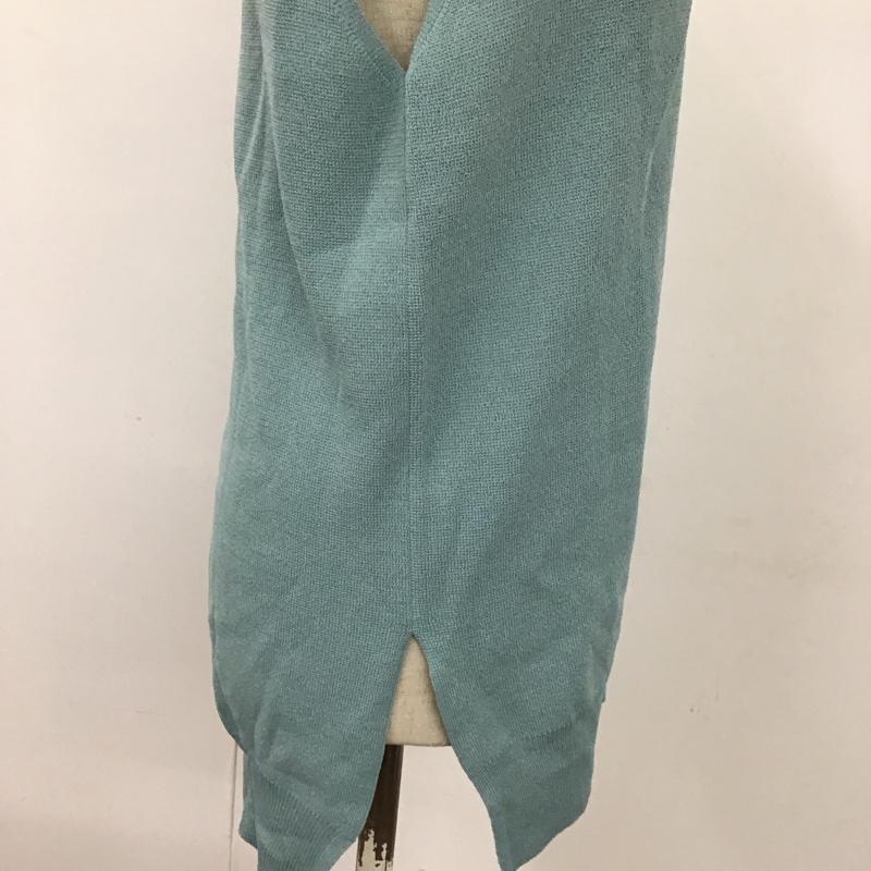 フリーダム Freedom ベスト ベスト ニットベスト ノースリーブニット クルーネック FREE 無地 青 / ブルー /  レディース USED 古着 中古 10112200