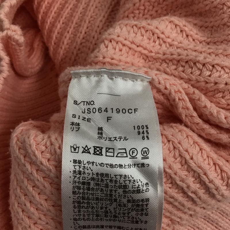 ジーナシス JEANASIS ニット、セーター 長袖 JS064190CF FREE 無地 桃 / ピンク /  レディース USED 古着 中古 10124021