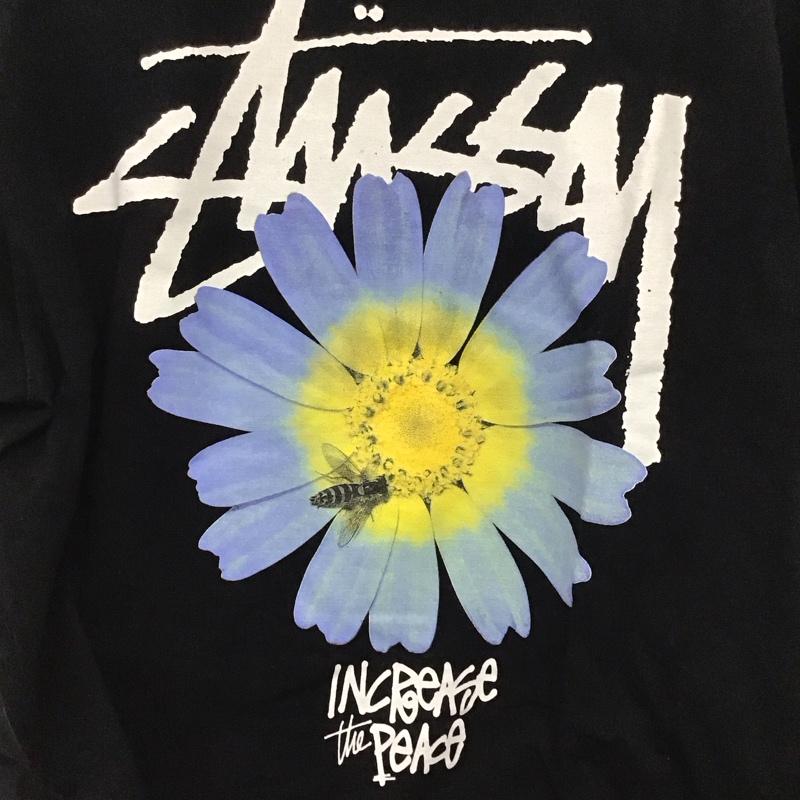ステューシー STUSSY Tシャツ 半袖 半袖カットソー プリントTシャツ クルーネックカットソー L ロゴ、文字 黒 / ブラック /  メンズ USED 古着 中古 10132263