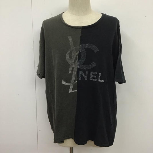グラム glamb Tシャツ 半袖 半袖カットソー プリントTシャツ クルーネックカットソー 2 プリント 黒 / ブラック / X 灰 / グレー /  メンズ USED 古着 中古 10109099