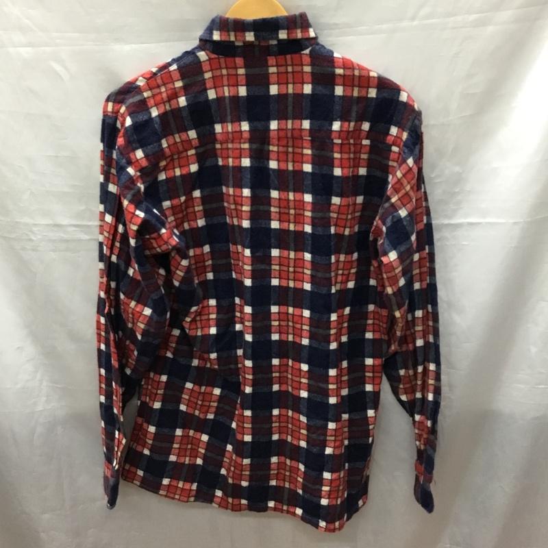 ディッキーズ Dickies シャツ、ブラウス 長袖 ネルシャツ S チェック 白 / ホワイト / X 赤 / レッド / X 紺 / ネイビー /  メンズ USED 古着 中古 10118844