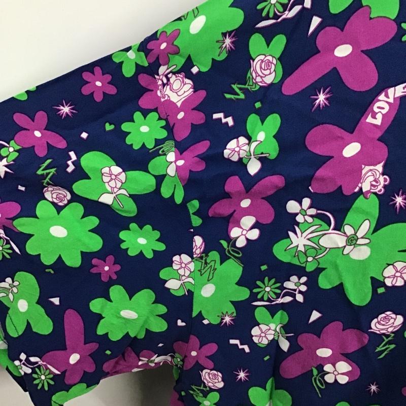 ロデオクラウンズ Rodeo Crowns シャツ、ブラウス 半袖 420fsa01-042m MATTFLOWERシャツ 半袖シャツ アロハシャツ プリントシャツ FREE プリント 紺 / ネイビー /  レディース USED 古着 中古 10105922