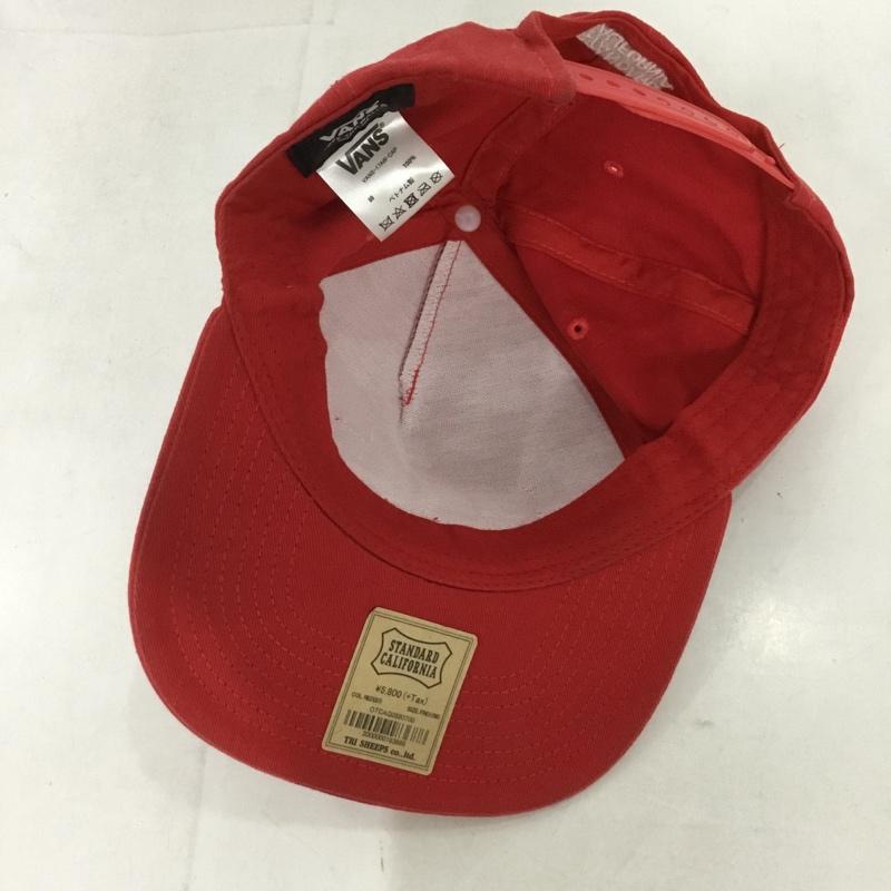 スタンダード カリフォルニア STANDARD CALIFORNIA 帽子 キャップ VANS 17AW CAP コラボ Checker Logo ロゴ、文字 赤 / レッド /  メンズ USED 古着 中古 10132036