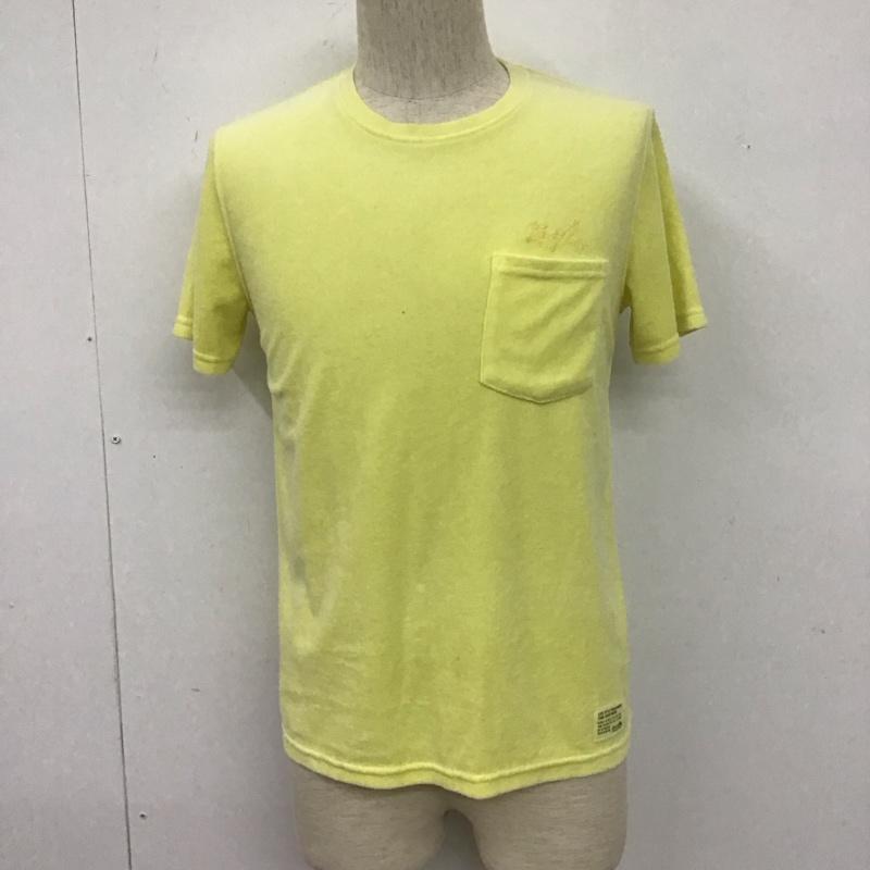 ベイフロー BAYFLOW Tシャツ 半袖 BM1706TA01 パイル地 胸ポケット 2 ロゴ、文字 黄 / イエロー /  メンズ USED 古着 中古 10106944