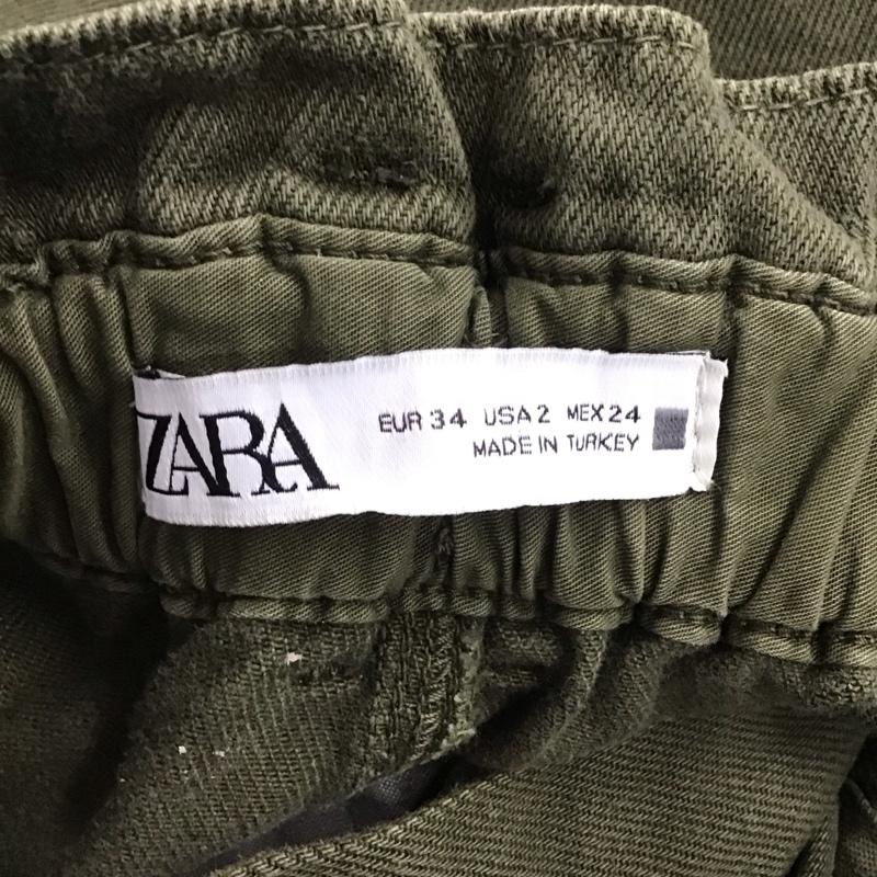 ザラ ZARA パンツ デニム、ジーンズ 5862 152 507 ハイウエスト 無地 カーキ / カーキ /  レディース USED 古着 中古 10124415