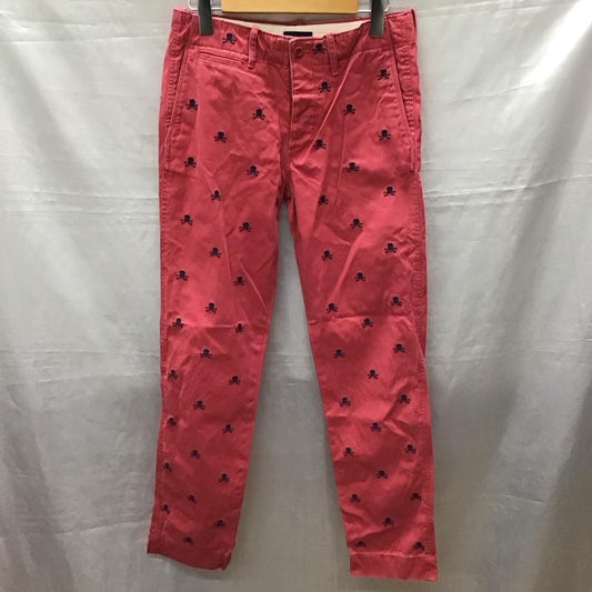 ラグビー RUGBY パンツ デニム、ジーンズ ジーンズ カジュアルパンツ ストレートパンツ スリムパンツ 2 刺繍 赤 / レッド /  メンズ USED 古着 中古 10118541