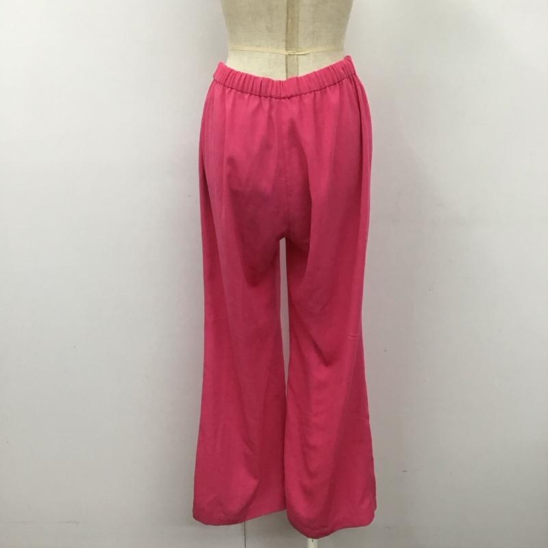 フリークスストア FREAK S STORE パンツ スラックス 222-3447 リネンライクセンタープレスイージーパンツ ワイドパンツ スラックスパンツ FREE 無地 桃 / ピンク /  レディース USED 古着 中古 10106611