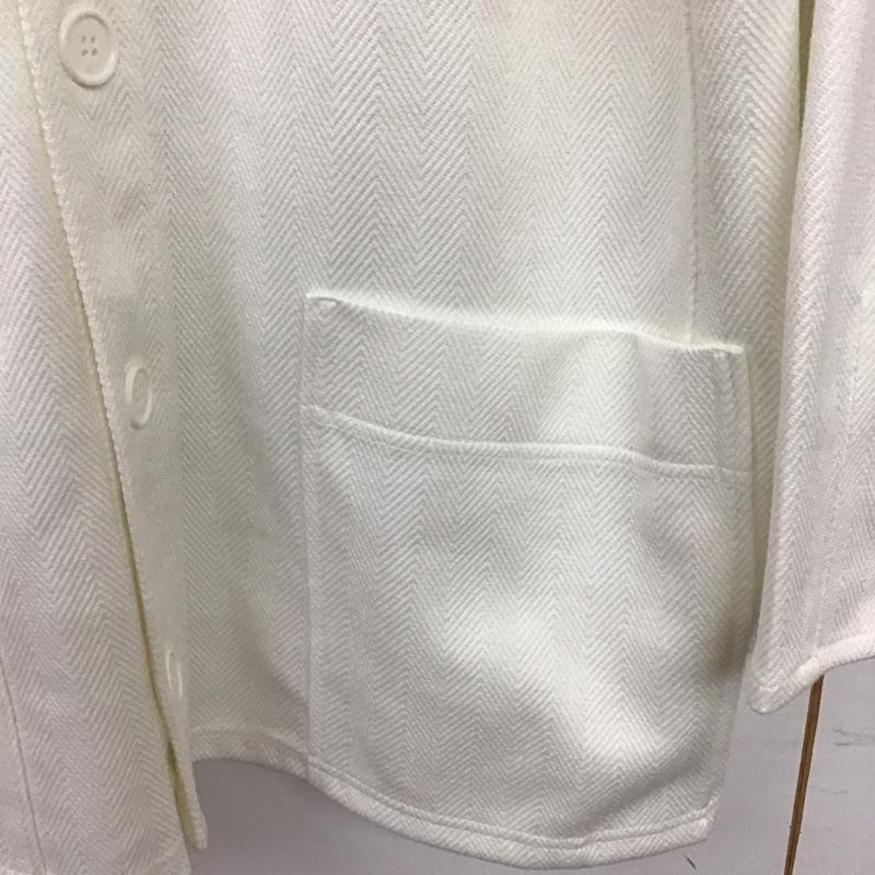 アースミュージックアンドエコロジー earth music&ecology カーディガン 長袖 1N33L1D0240 ヘリンボーン調Vネックカーディガン FREE 無地 アイボリー / アイボリー /  レディース USED 古着 中古 10141602