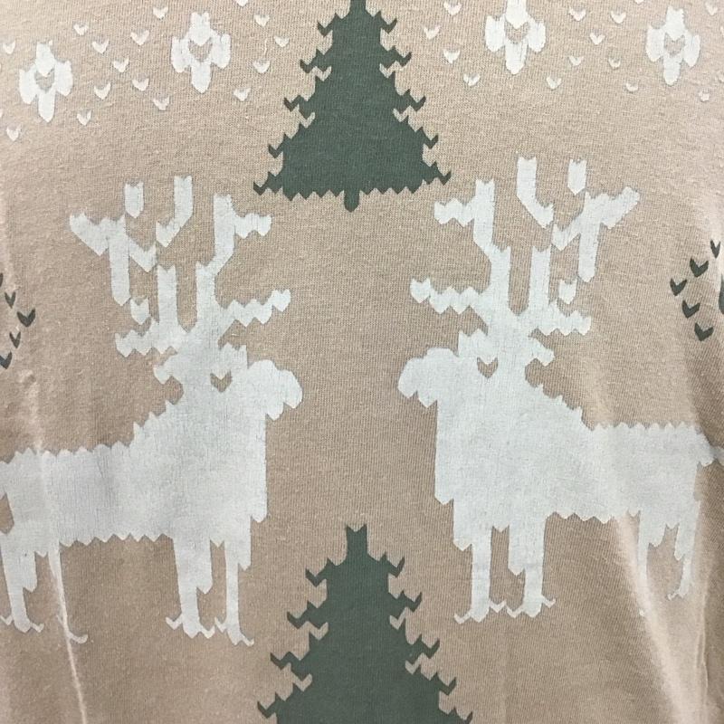 ドルチェアンドガッバーナ DOLCE&GABBANA カットソー 長袖 長袖カットソー プリントカットソー タートルネック 36 プリント ベージュ / ベージュ /  メンズ USED 古着 中古 10127741