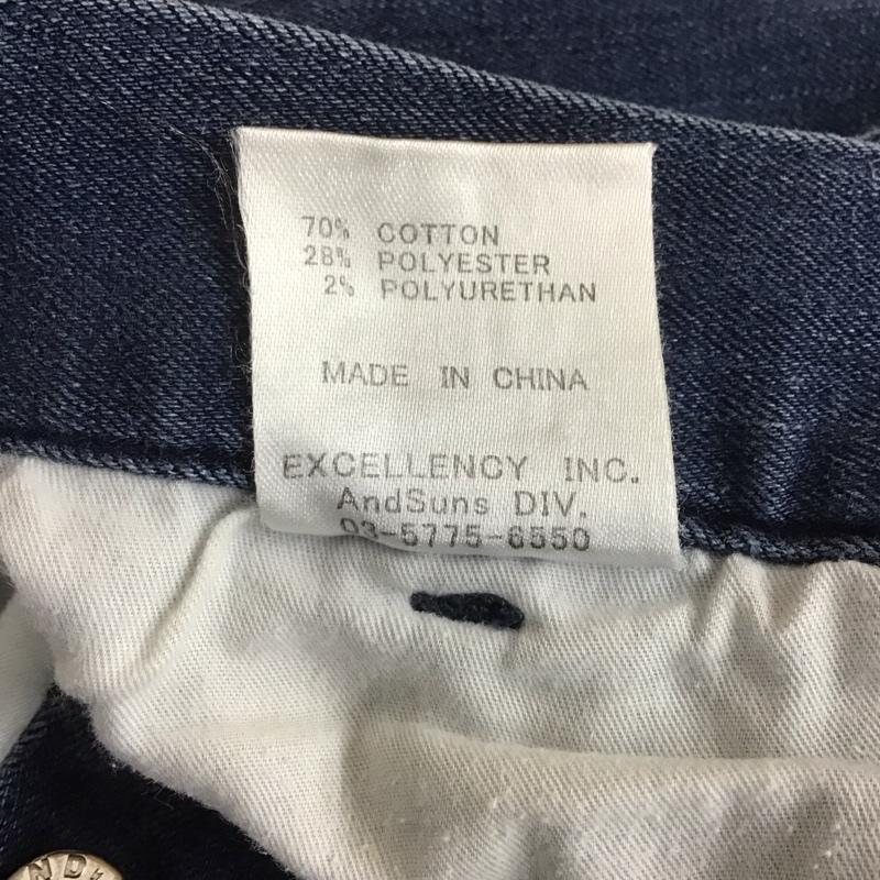 アンドサンズ ANDSUNS パンツ デニム、ジーンズ デニムパンツ ワーカージーンズ カジュアルパンツ 裾ゴム L 無地 インディゴ / インディゴ /  メンズ USED 古着 中古 10107196