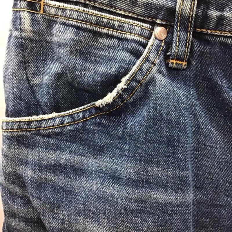 アベイシングエイプ A BATHING APE パンツ デニム、ジーンズ デニムパンツ ストレートパンツ スリムパンツ カジュアルパンツ S 無地 インディゴ / インディゴ /  メンズ USED 古着 中古 10111698