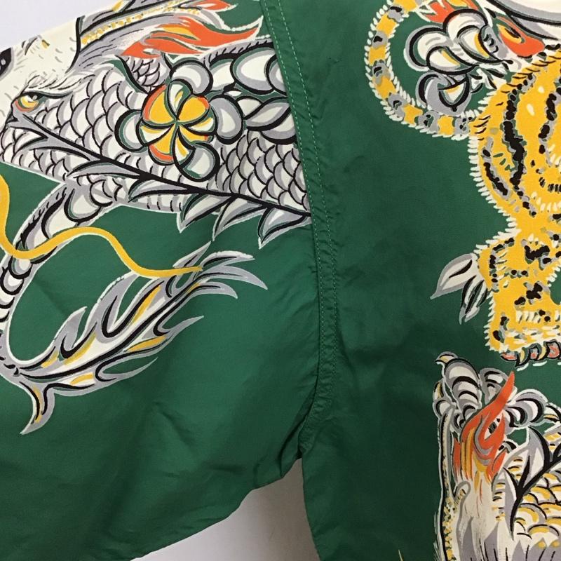 ウエアハウス WAREHOUSE シャツ、ブラウス 半袖 半袖シャツ アロハシャツ カジュアルシャツ カラーシャツ プリント 緑 / グリーン /  メンズ USED 古着 中古 10106770