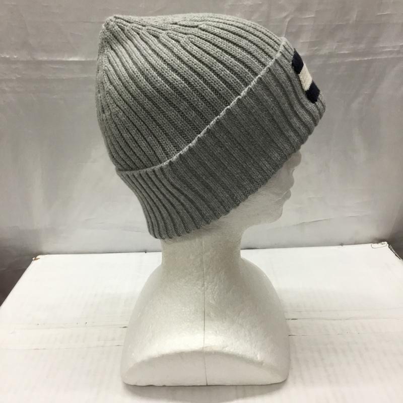 トミーヒルフィガー TOMMY HILFIGER 帽子 ニット帽 C8878B9190 JS AM FOSTER FLAG SOLID HAT コットン ワンポイント 灰 / グレー /  メンズ USED 古着 中古 10119101