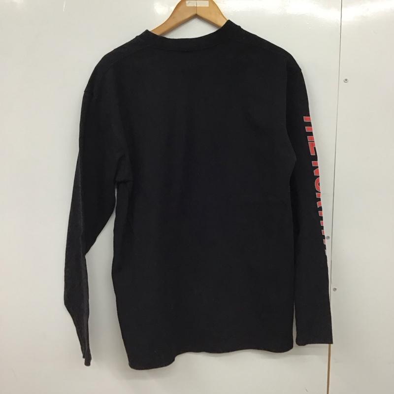 ザノースフェイス THE NORTH FACE カットソー 長袖 nt31951 SQUARELOGOSLEEVETEE プリントTシャツ L ロゴ、文字 黒 / ブラック /  メンズ USED 古着 中古 10151345