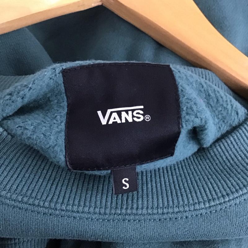 バンズ VANS トレーナー 長袖 長袖トレーナー スウェット クルーネック プルオーバー S 無地 緑 / グリーン /  メンズ USED 古着 中古 10137691