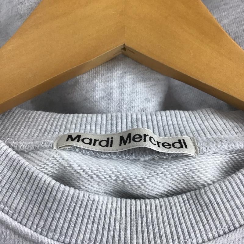 マルディメクルディ MARDI MERCREDI トレーナー 長袖 MFK13SPO001 スウェット 刺繍 ロゴ、文字 灰 / グレー /  レディース USED 古着 中古 10138950