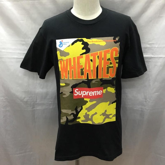 シュプリーム Supreme Tシャツ 半袖 21SS WheatiesBoxLogoTee 半袖カットソー プリントTシャツ S プリント 黒 / ブラック /  メンズ USED 古着 中古 10116847