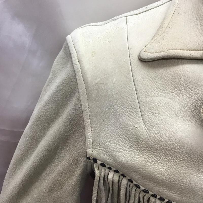 エルクレザー HAYS LEATHERS ジャケット、上着 ジャケット、ブレザー レザージャケット カジュアルジャケット 前ボタン 無地 灰 / グレー /  メンズ USED 古着 中古 10111323