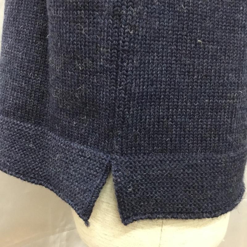 古着 USED ニット、セーター 長袖 長袖ニット 長袖カットソー リブニット セーター ユーロ古着 alderney 38 無地 紺 / ネイビー /  メンズ USED 古着 中古 10111609