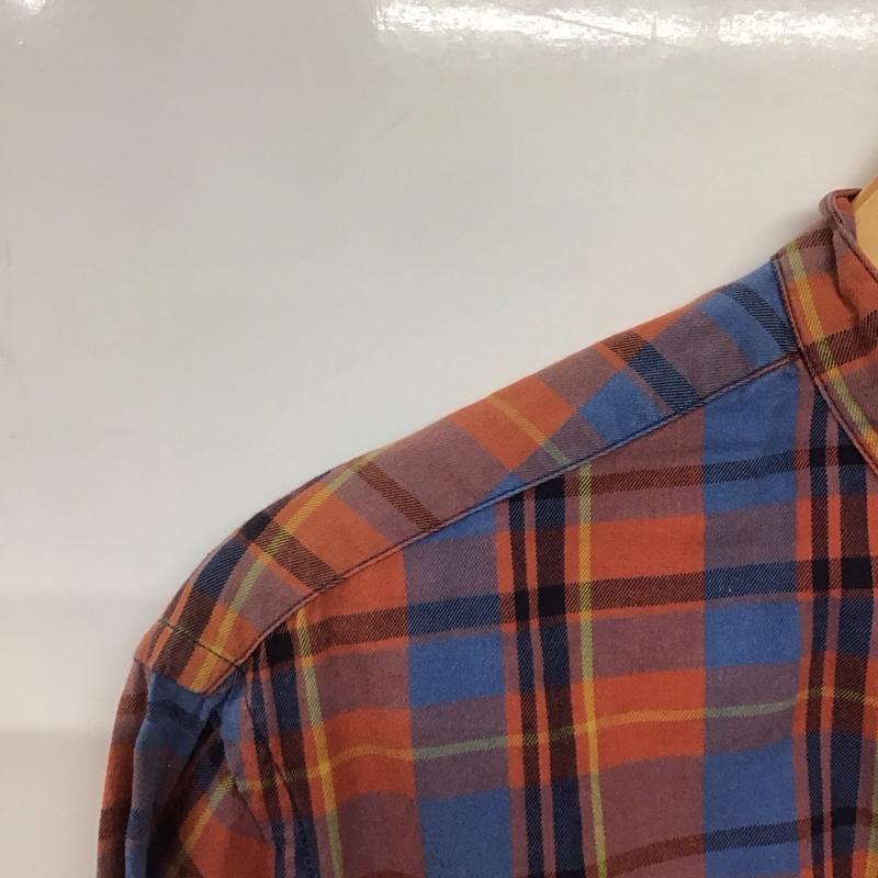 グリーンレーベルリラクシング green label relaxing シャツ、ブラウス 長袖 長袖シャツ ノーカラーシャツ チェックシャツ M チェック マルチカラー / マルチカラー /  メンズ USED 古着 中古 10143415
