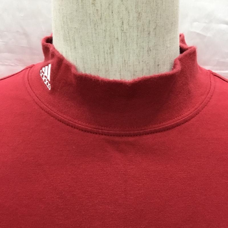 アディダス adidas Tシャツ 半袖 半袖カットソー プリントTシャツ スタンドネックカットソー 0 ロゴ、文字 えんじ / ワインレッド /  メンズ USED 古着 中古 10113291