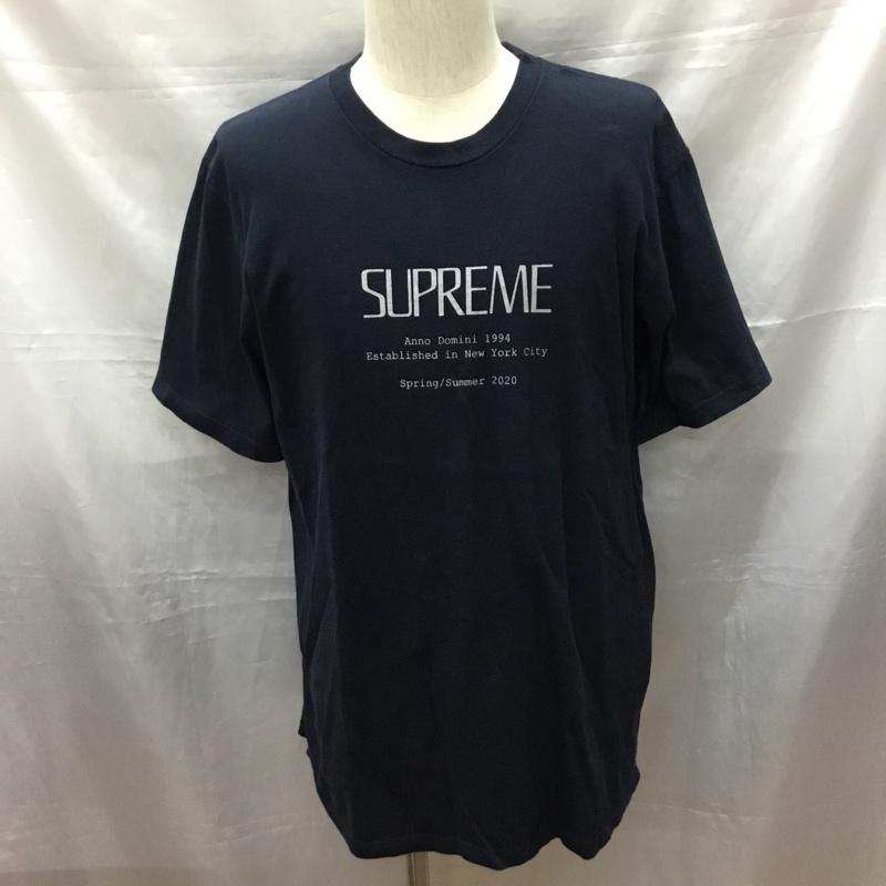 シュプリーム Supreme Tシャツ 半袖 Anno Domini Tee 20SS M ロゴ、文字 紺 / ネイビー /  メンズ USED 古着 中古 10114805