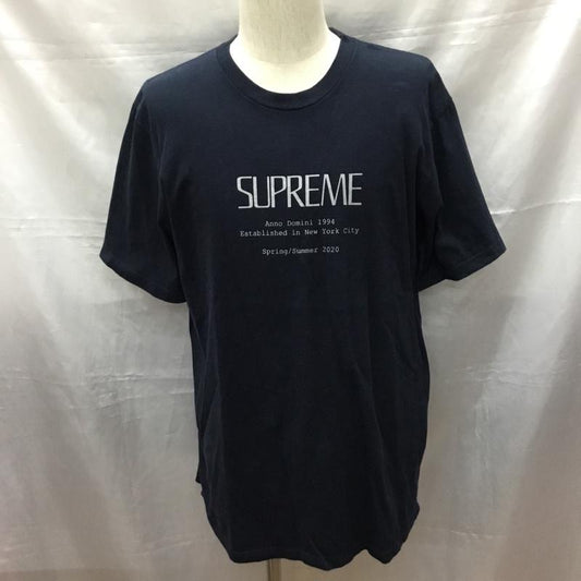 シュプリーム Supreme Tシャツ 半袖 Anno Domini Tee 20SS M ロゴ、文字 紺 / ネイビー /  メンズ USED 古着 中古 10114805