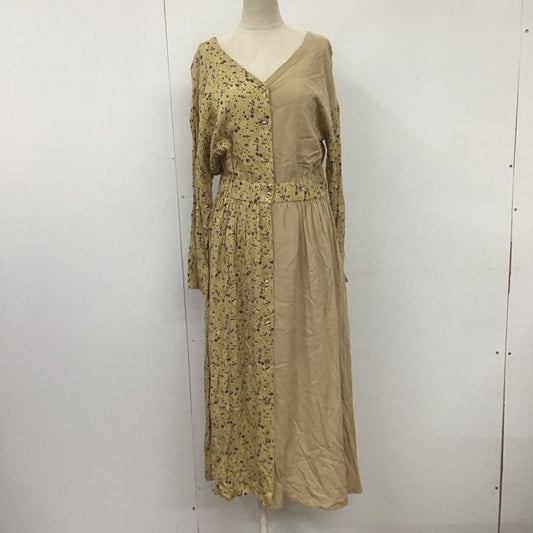 アズールバイマウジー AZUL BY MOUSSY ワンピース ロングスカート 250DSM33-052B FLOWER PATTERN MIX ONEPIECE Vネック S 花柄 ベージュ / ベージュ /  レディース USED 古着 中古 10108594