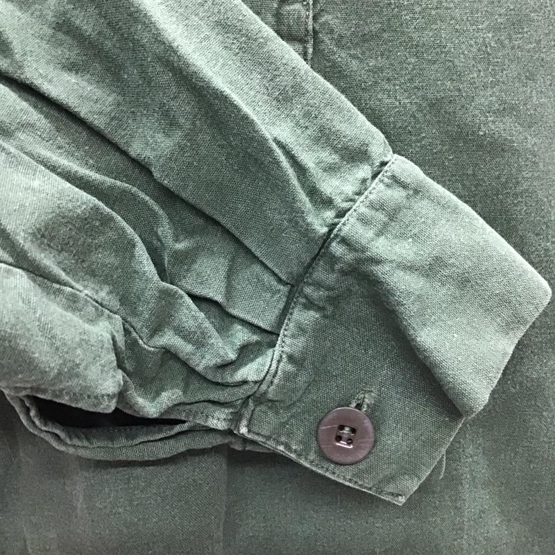 古着 USED シャツ、ブラウス 長袖 ミリタリー 無地 カーキ / カーキ /  メンズ USED 古着 中古 10122024