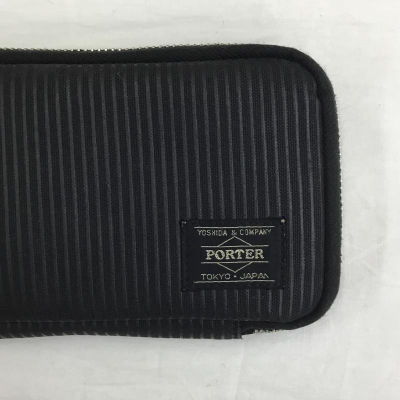 ポーター PORTER 財布 長財布 PORTER DRAWING WALLET 650-09780 ストライプ 黒 / ブラック /  メンズ USED 古着 中古 10129677