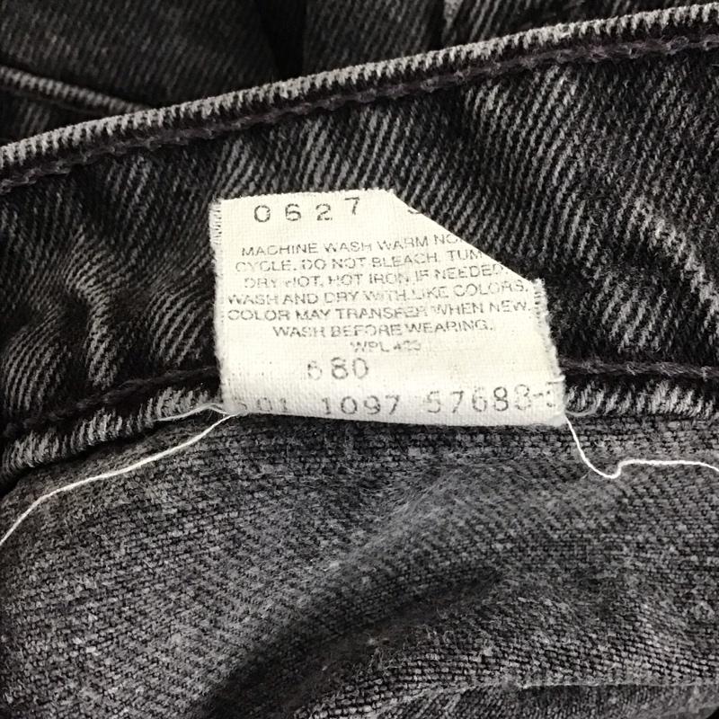 リーバイストラウスアンドコー Levi Strauss & co. パンツ デニム、ジーンズ デニムパンツ ワイドパンツ カジュアルパンツ 39インチ 無地 黒 / ブラック /  メンズ USED 古着 中古 10142339