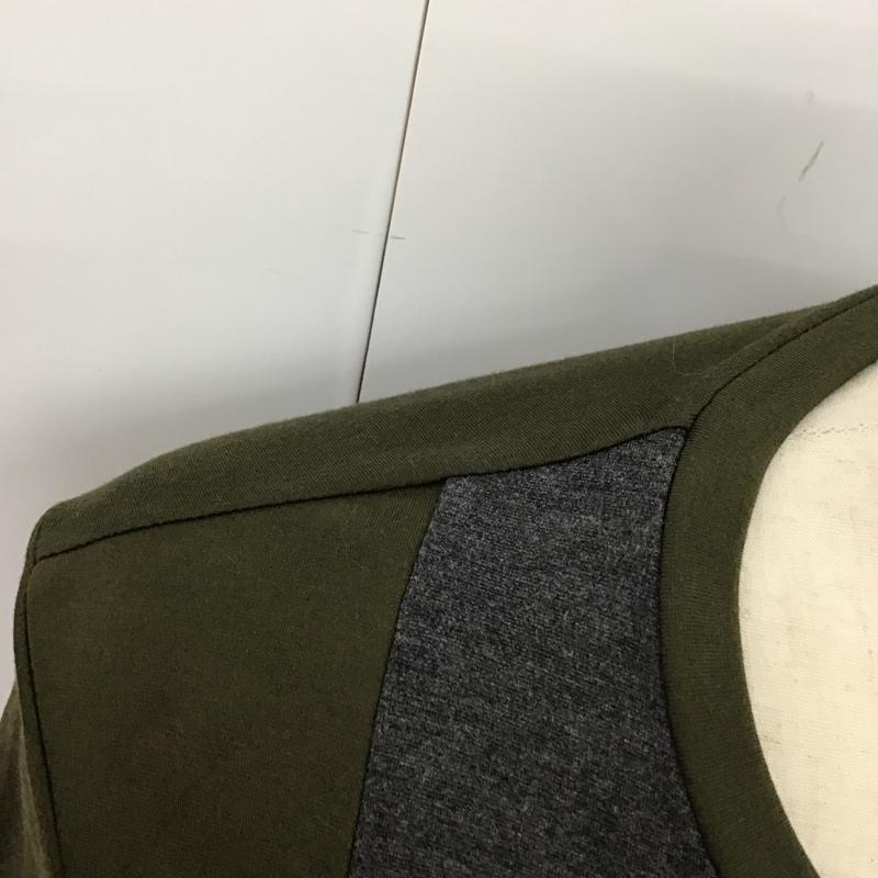 ブルーレーベル・クレストブリッジ BLUE LABEL CRESTBRIDGE カットソー 長袖 51p16-115-78 長袖Tシャツ クルーネックカットソー 長袖カットソー M 無地 灰 / グレー / X カーキ / カーキ /  メンズ USED 古着 中古 10114645