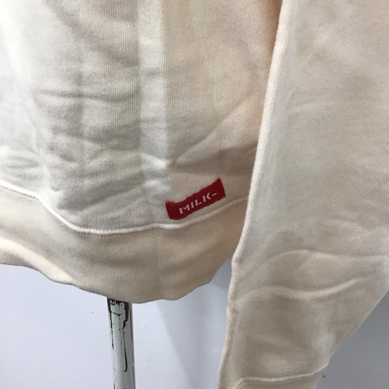 ミルクフェド MILKFED. トレーナー 長袖 ロゴ、文字 X プリント ベージュ / ベージュ /  レディース USED 古着 中古 10120297