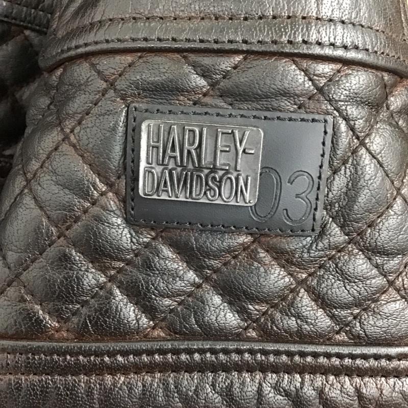 ハーレーダビッドソン Harley-Davidson ジャケット、上着 ジャンパー、ブルゾン レザージャケット ジップアップジャケット ジャンパー アウター 古着 ヴィンテージ XXL 無地 茶 / ブラウン /  メンズ USED 古着 中古 10106774