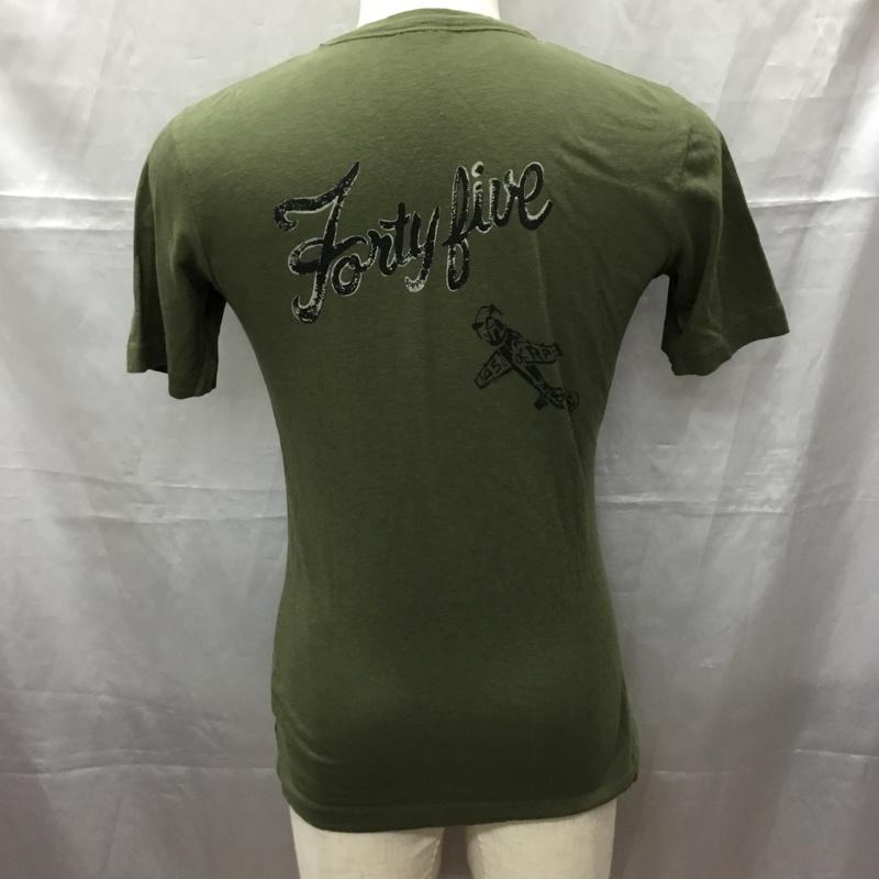 フォーティーファイブアールピーエム 45RPM Tシャツ 半袖 バックプリント 2 ロゴ、文字 カーキ / カーキ /  メンズ USED 古着 中古 10112384