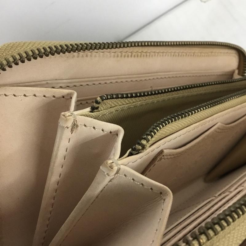 古着 USED 財布 長財布 A.J.L 栃木レザー ラウンドファスナー 無地 茶 / ブラウン /  メンズ USED 古着 中古 10123645