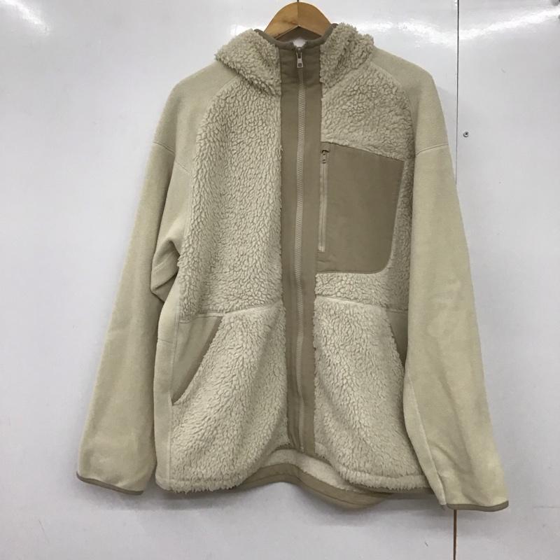 ユニクロ UNIQLO ジャケット、上着 ジャンパー、ブルゾン ジップアップフリースジャケット アウター 長袖ジャケット パーカー L 無地 オフホワイト / オフホワイト /  メンズ USED 古着 中古 10141991