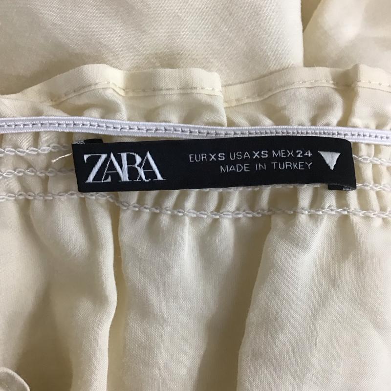 ザラ ZARA ワンピース ロングスカート 3067 107 721 長袖 フリル XS 無地 アイボリー / アイボリー /  レディース USED 古着 中古 10113070
