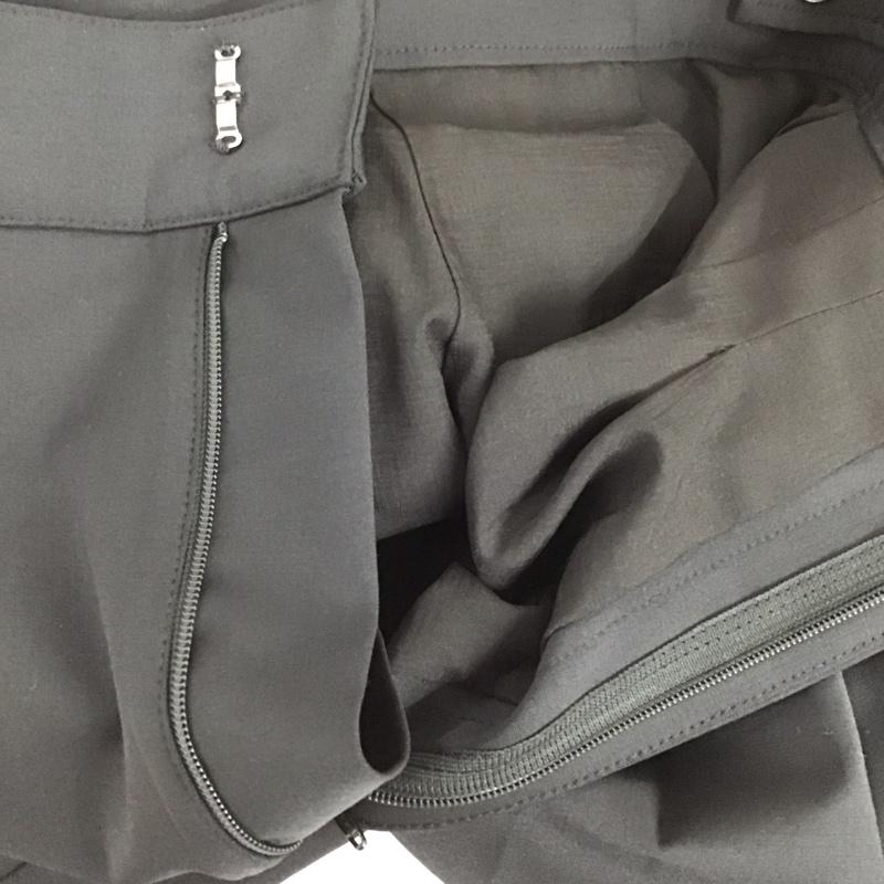 シウム SIWEM パンツ スラックス スラックスパンツ ワイドパンツ ストレッチパンツ XS 無地 黒 / ブラック /  レディース USED 古着 中古 10129700