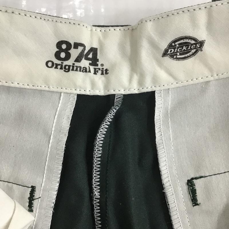 ディッキーズ Dickies パンツ ワークパンツ、ペインターパンツ センタータックパンツ ワイドパンツ ワークパンツ カジュアルジーンズ 30インチ 無地 緑 / グリーン /  メンズ USED 古着 中古 10105594
