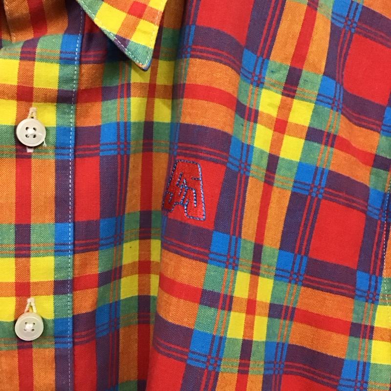 アンドサンズ ANDSUNS シャツ、ブラウス 半袖 L チェック マルチカラー / マルチカラー /  メンズ USED 古着 中古 10132022