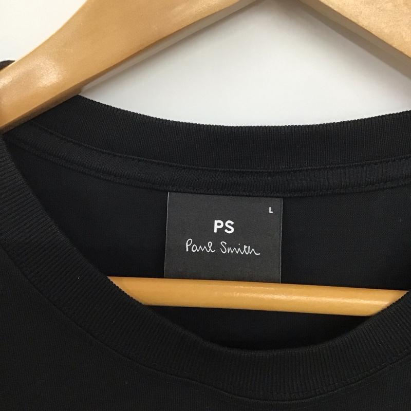 ポールスミス Paul Smith Tシャツ 半袖 半袖カットソー プリントTシャツ クルーネックカットソー L プリント 黒 / ブラック /  メンズ USED 古着 中古 10135747