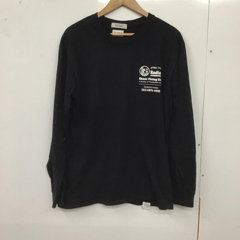 ラディアル RADIALL Tシャツ 長袖 長袖カットソー プリントカットソー クルーネック M ロゴ、文字 黒 / ブラック /  メンズ USED 古着 中古 10128666