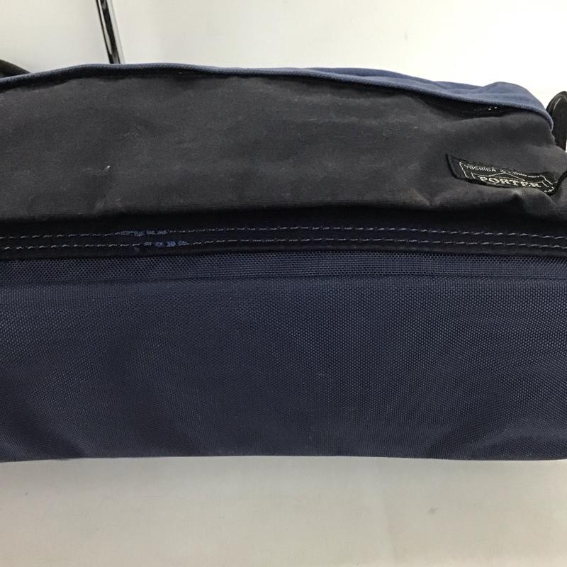 ポーター PORTER ショルダーバッグ ショルダーバッグ BRIDGE ロゴ、文字 青 / ブルー / X 黒 / ブラック /  メンズ USED 古着 中古 10146263